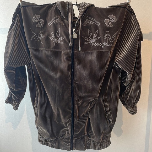 B.B. Jeans 3XL velour jacket olive green
